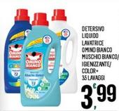 Offerta per Omino Bianco - Detersivo Liquido Lavatrice Muschio Bianco/ Igienizzante/ Color+ a 3,99€ in Despar