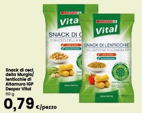Offerta per Despar - Snack Di Coci Della Murgia/ Lenticchio Di Altamura IGP Vital a 0,79€ in Despar