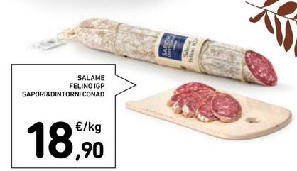 Offerta per Conad - Salame Felino IGP Sapori&Dintorni a 18,9€ in Conad Superstore