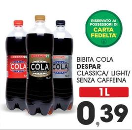 Offerta per Coca cola zero a 0,39€ in Interspar
