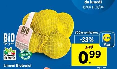 Offerta per Limoni Biologici a 0,99€ in Lidl