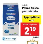 Offerta per Latteria - Panna Fresca Pastorizzata a 2,19€ in Lidl