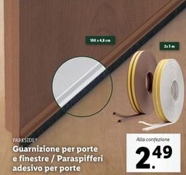 Offerta per Parkside - Guarnizione Per Porte E Finestre/Paraspifferi Adesivo Per Porte a 2,49€ in Lidl