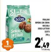 Offerta per Scotti - Frollino Ripieno Con Crema Nocciola Senza Lattosio a 2,49€ in Conad