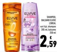 Offerta per L'oreal - Shampoo, Balsamo Elvive a 2,59€ in Conad