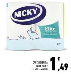 Offerta per Nicky - Carta Igienica Elite a 1,49€ in Conad
