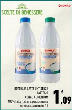 Offerta per Conad - Bottiglia Latte Uht Senza Lattosio Alimentum a 1,09€ in Conad City