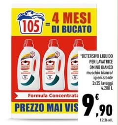 Offerta per Omino Bianco - Detersivo Liquido Per Lavatrice a 9,9€ in Conad Superstore