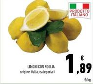 Offerta per Limoni Con Foglia a 1,89€ in Conad Superstore