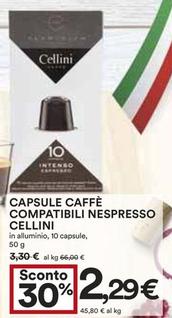 Offerta per Cellini - Capsule Caffè Compatibili Nespresso a 2,29€ in Coop