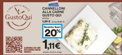 Offerta per Cannelloni Alla Carne a 1,11€ in Coop