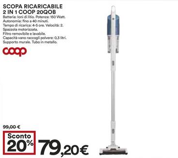 Offerta per Coop - Scopa Ricaricabile 2 In 1 20QOB a 79,2€ in Coop