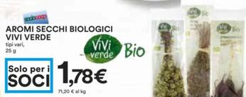 Offerta per Coop - Aromi Secchi Biologici Vivi Verde a 1,78€ in Coop