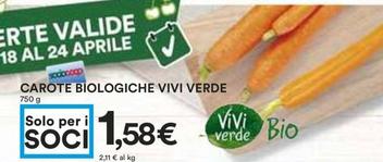 Offerta per Carote Biologiche Vivi Verde a 1,58€ in Coop