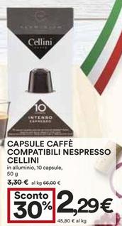 Offerta per Cellini - Capsule Caffè Compatibili Nespresso a 2,29€ in Coop