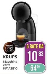 Offerta per Krups - Macchina Caffè KP1A3B10 a 64,99€ in Portobello
