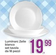Offerta per Luminarc - Zelie Bianco Set Tavola Da 18 Pezzi a 19,99€ in Portobello