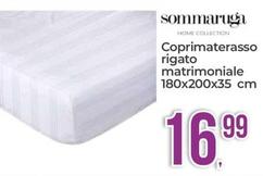 Offerta per Sommaruga - Coprimaterasso Rigato Matrimoniale 180x200x35 Cm a 16,99€ in Portobello