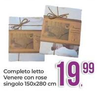 Offerta per Completo Letto Venere Con Rose Singolo 150x280 Cm a 19,99€ in Portobello