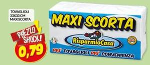 Offerta per Tovaglioli 33x33 Cm Maxiscorta a 0,79€ in Risparmio Casa