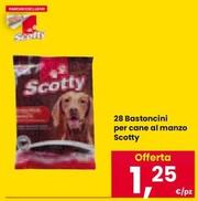 Offerta per  Scotty - 28 Bastoncini Per Cane Al Manzo a 1,25€ in Interspar