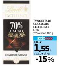 Offerta per Lindt - Tavoletta Di Cioccolato Excellence a 1,55€ in Coop