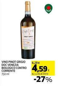 Offerta per Contro Corrente - Vino Pinot Grigio DOC Venezia Biologico a 4,59€ in Coop