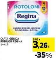 Offerta per Regina - Carta Igienica Rotoloni a 3,26€ in Coop