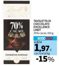 Offerta per Lindt - Tavoletta Di Cioccolato Excellence a 1,97€ in Coop