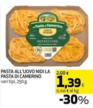 Offerta per La Pasta Di Camerino - Pasta All'Uovo Nidi a 1,39€ in Coop