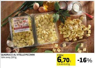 Offerta per Gastronomia Piccinini - Quadrucci Al Vitello a 6,7€ in Coop