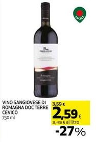 Offerta per Terre Cevico - Vino Sangiovese Di Romagna DOC a 2,59€ in Coop