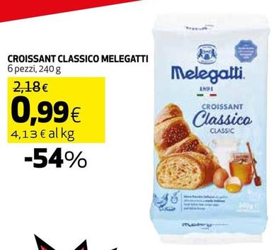 Offerta per Melegatti - Croissant Classico a 0,99€ in Coop