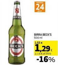 Offerta per Becks - Birra a 1,29€ in Coop