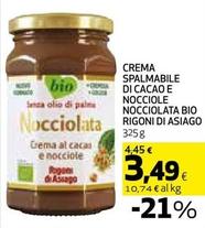 Offerta per Rigoni Di Asiago - Crema Spalmabile Di Cacao E Nocciole Nocciolata Bio a 3,49€ in Coop