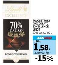 Offerta per Lindt - Tavoletta Di Cioccolato Excellence a 1,58€ in Coop
