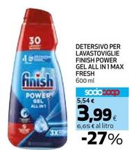 Offerta per Finish - Detersivo Per Lavastoviglie Power Gel All In 1 Max Fresh a 3,99€ in Coop