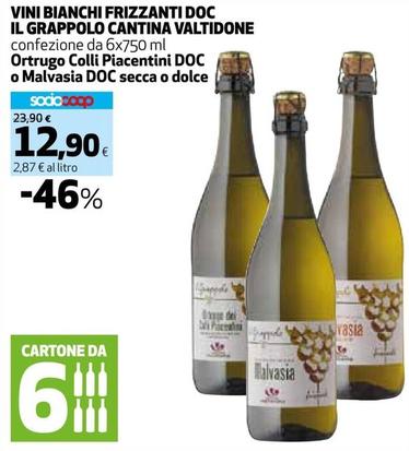 Offerta per Cantina Valtidone - Vini Bianchi Frizzanti DOC Il Grappolo a 12,9€ in Coop