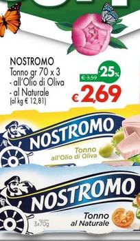 Offerta per Nostromo - Tonno All'Olio Di Oliva a 2,69€ in Eurospar