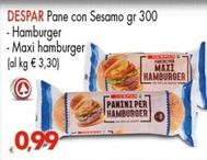 Offerta per Despar - Pane Con Sesamo Hamburger a 0,99€ in Eurospar
