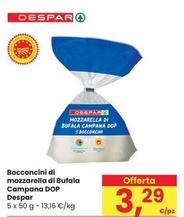 Offerta per Despar - Bocconcini Di Mozzarella Di Bufala Campana DOP a 3,29€ in Interspar