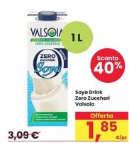 Offerta per Valsoia - Soya Drink Zero Zuccheri a 1,85€ in Interspar