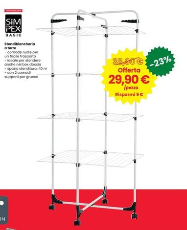 Offerta per Stendibiancheria A Torre a 29,9€ in Interspar