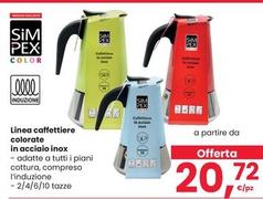 Offerta per Sim Pex Color - Linea Caffettiere Colorate In Acciaio Inox a 20,72€ in Interspar