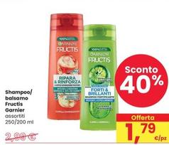 Offerta per Garnier - Shampoo/Balsamo Fructis a 1,79€ in Interspar