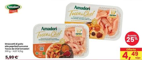 Offerta per Amadori - Straccetti Di Pollo Alla Paprika/Curcuma Tocco Da Chef a 4,49€ in Interspar