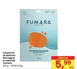 Offerta per Fumara - Carpaccio Di Salmone Norvegese Al Naturale a 5,99€ in Interspar