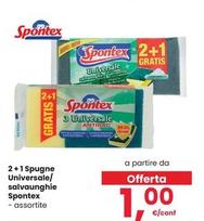 Offerta per Spontex - 2+1 Spugne Universale/Salvaunghie a 1€ in Interspar
