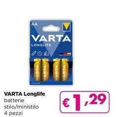 Offerta per Varta - Longlife a 1,29€ in Acqua & Sapone
