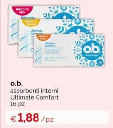 Offerta per O.B. - Assorbenti Interni Ultimate Comfort a 1,88€ in Acqua & Sapone